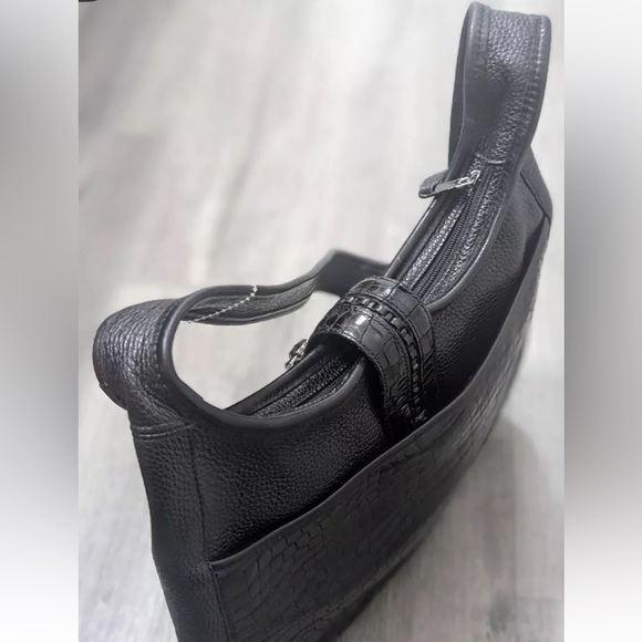 Brighton Leather Alligator Embossed Pre-owned Handbag NWOT - Picture 8 of 8